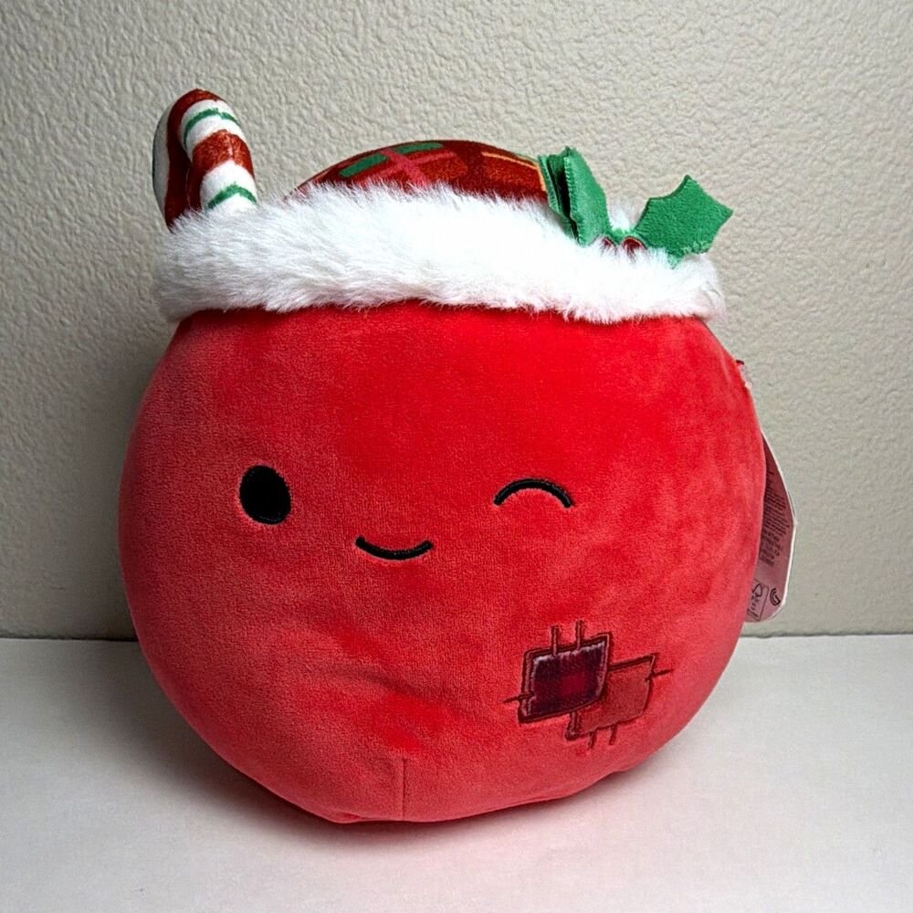 Squishmallows Carrie the Gift Bag Christmas Plush Doll Soft Red 8”